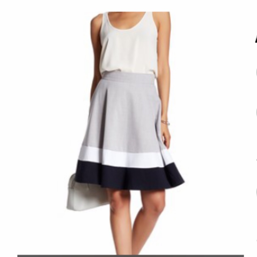 Grey white black colorblock skirt size 8